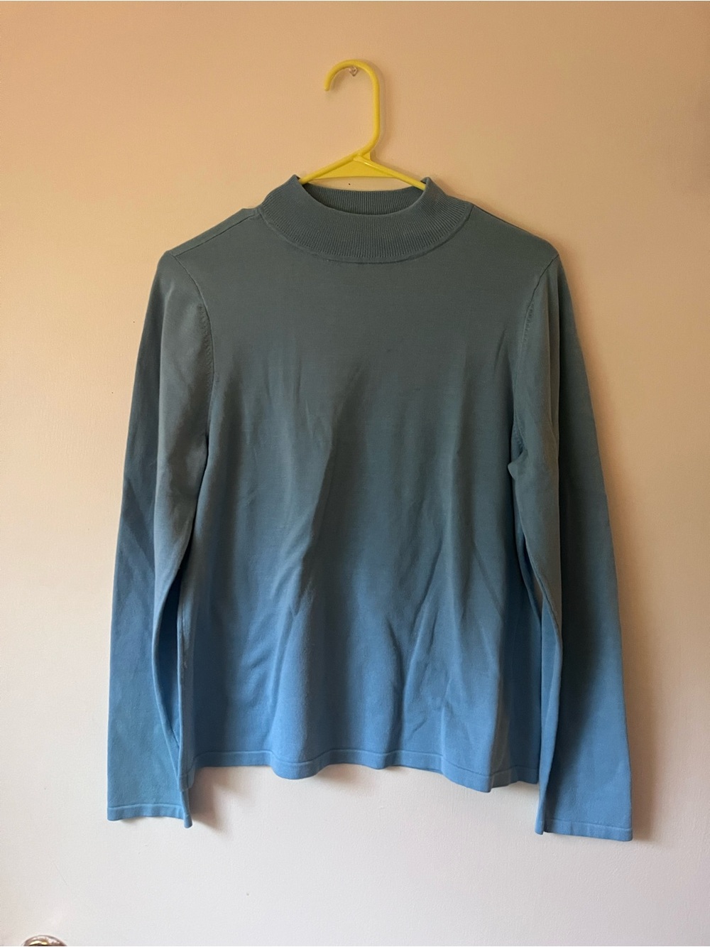 Pendleton Women’s Silk Long-Sleeve Mock Neck Sweater - Slate Blue Size Medium
